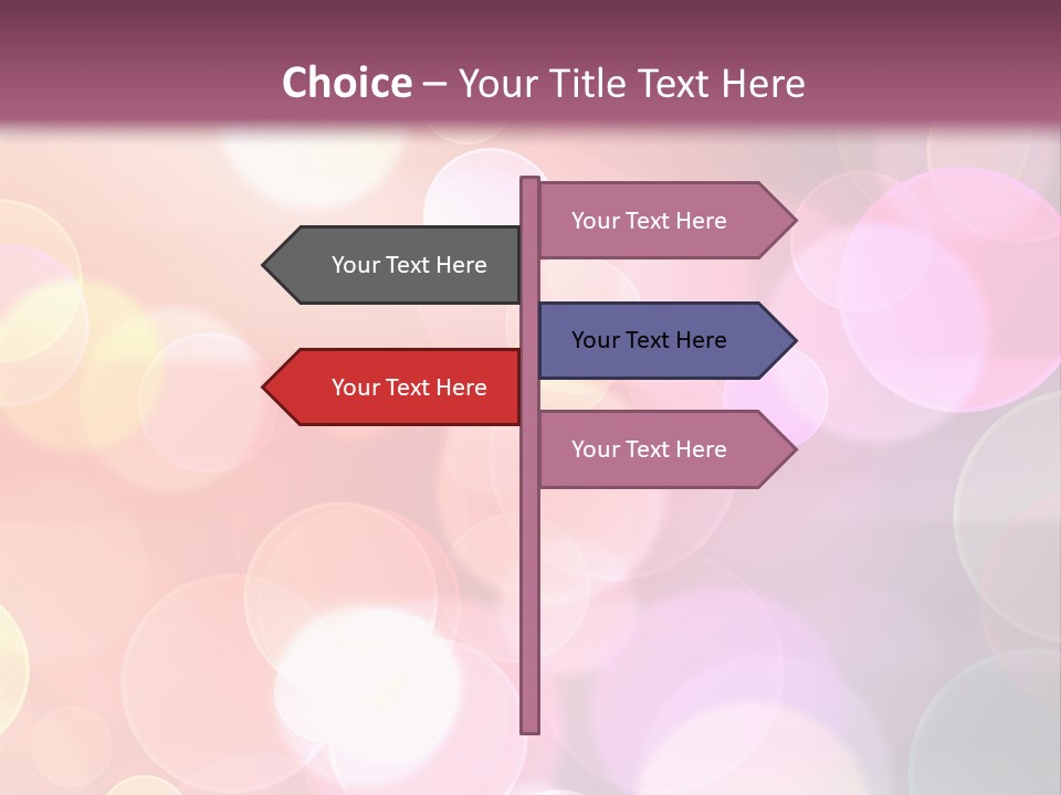 A Blurry Background With A Lot Of Lights PowerPoint Template
