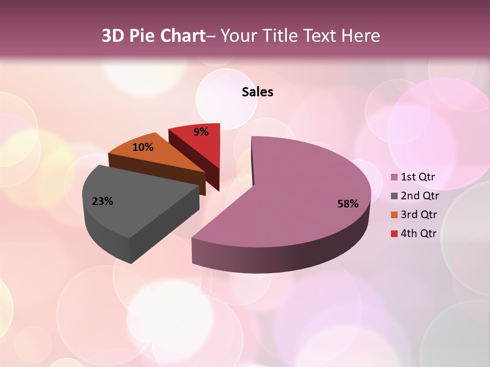 A Blurry Background With A Lot Of Lights PowerPoint Template