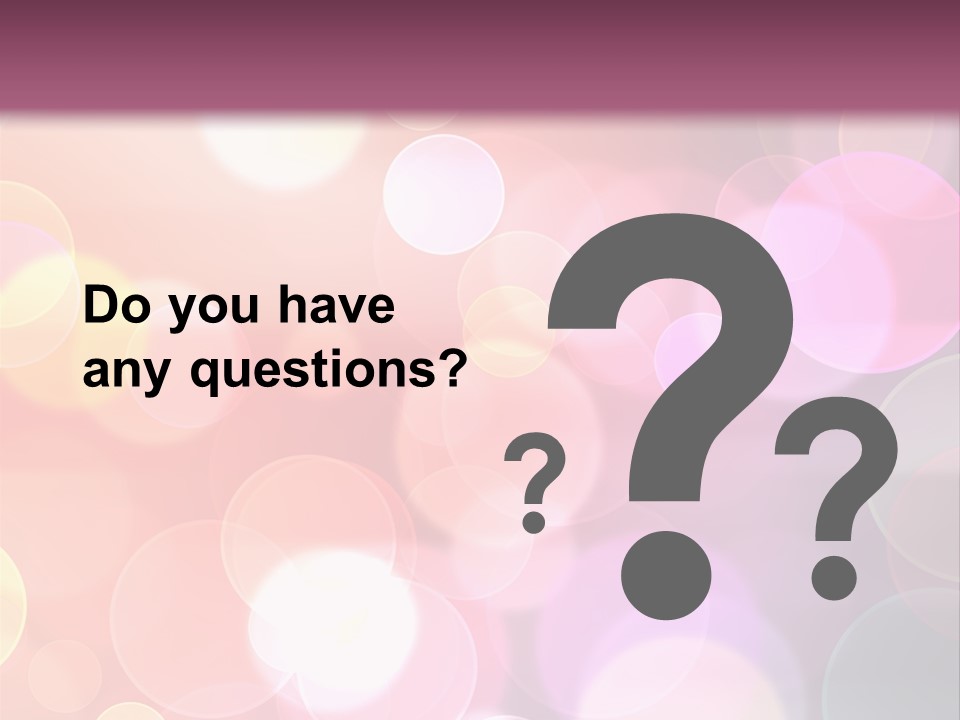 A Blurry Background With A Lot Of Lights PowerPoint Template