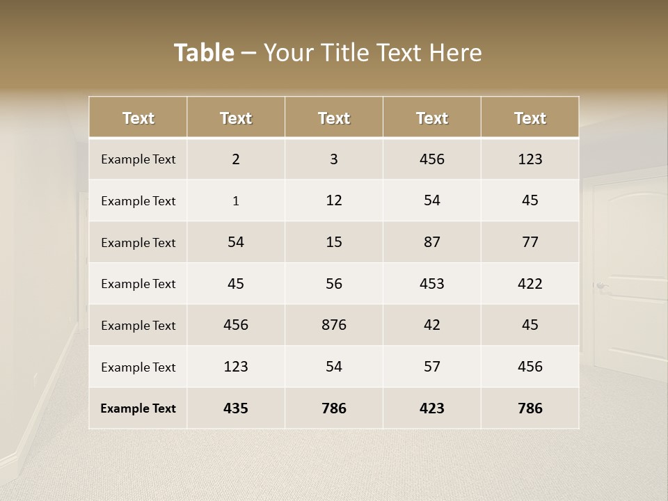 A Large Empty Room With A Fireplace In It PowerPoint Template