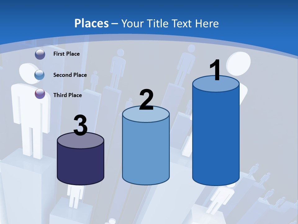 Worker On Business 3D Graph Stat Background PowerPoint Template