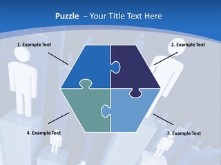 Worker On Business 3D Graph Stat Background PowerPoint Template