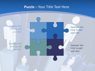 Worker On Business 3D Graph Stat Background PowerPoint Template