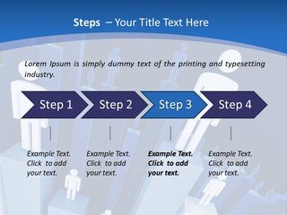Worker On Business 3D Graph Stat Background PowerPoint Template