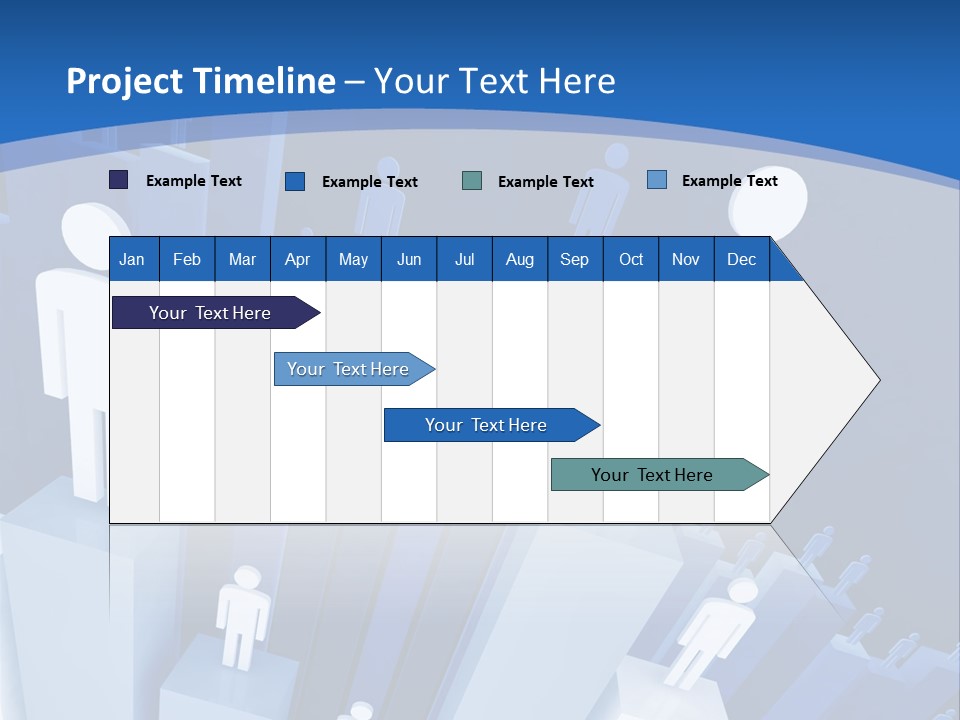 Worker On Business 3D Graph Stat Background PowerPoint Template