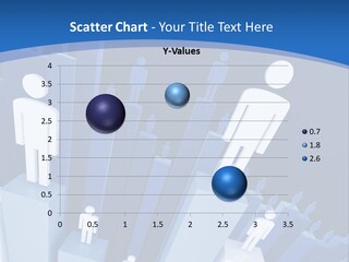 Worker On Business 3D Graph Stat Background PowerPoint Template