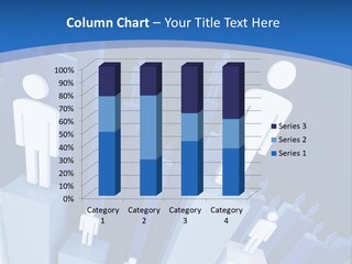 Worker On Business 3D Graph Stat Background PowerPoint Template