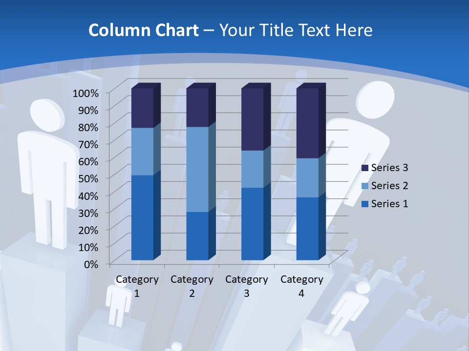 Worker On Business 3D Graph Stat Background PowerPoint Template