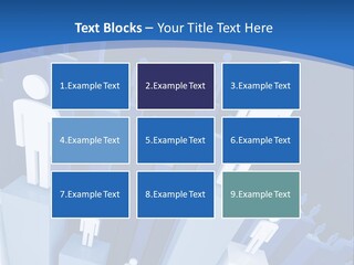 Worker On Business 3D Graph Stat Background PowerPoint Template