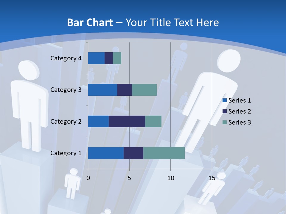 Worker On Business 3D Graph Stat Background PowerPoint Template