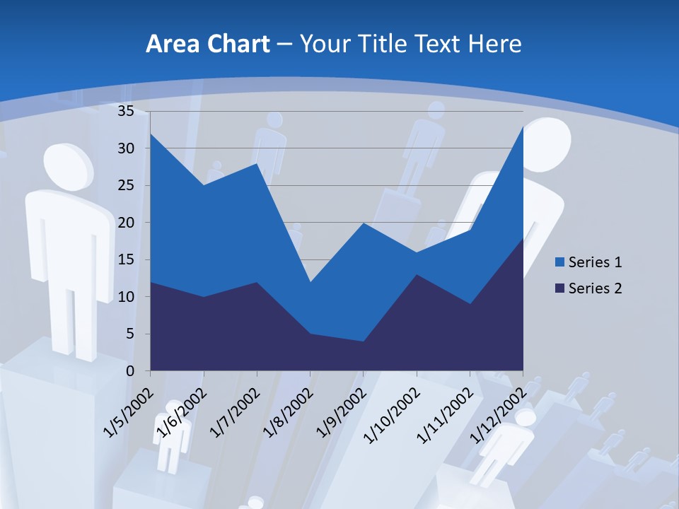 Worker On Business 3D Graph Stat Background PowerPoint Template