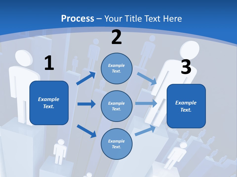Worker On Business 3D Graph Stat Background PowerPoint Template