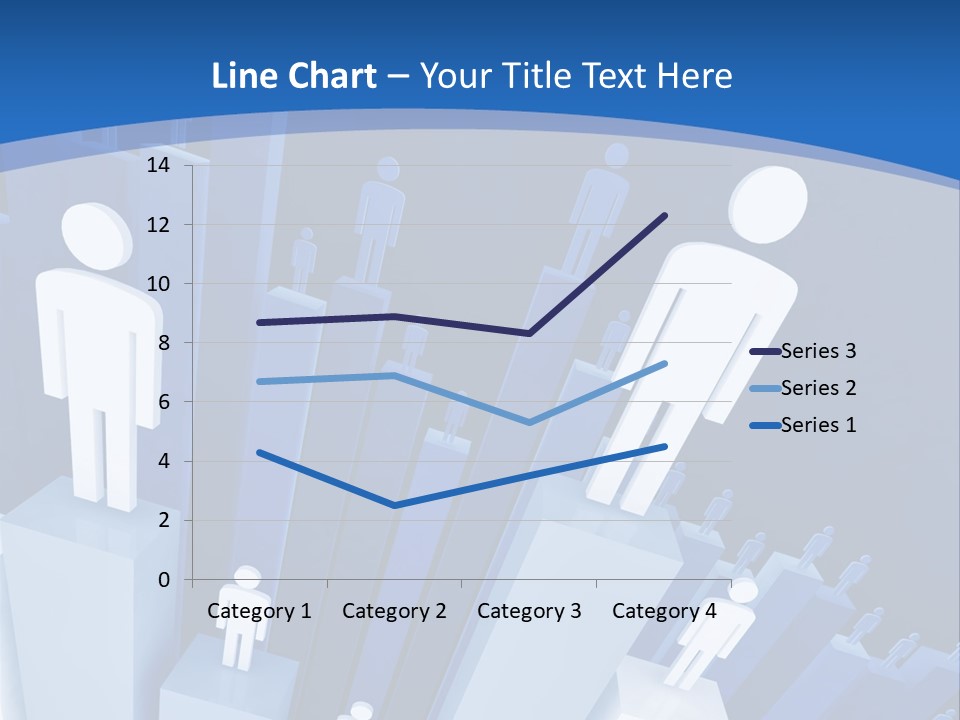 Worker On Business 3D Graph Stat Background PowerPoint Template