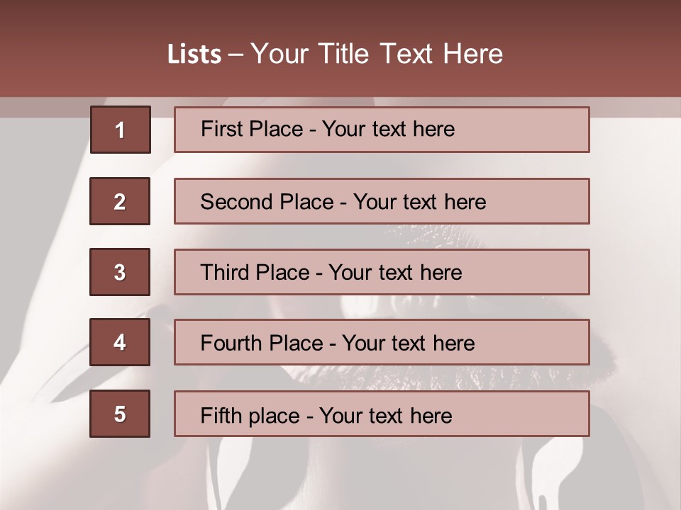 Close-Up Of Lips And Nails PowerPoint Template