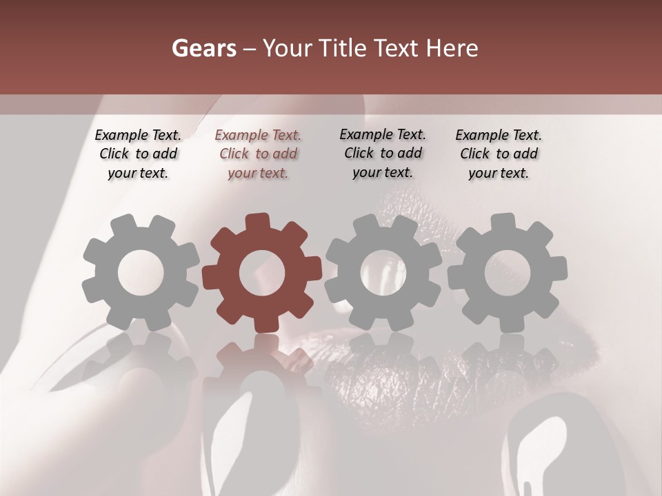 Close-Up Of Lips And Nails PowerPoint Template