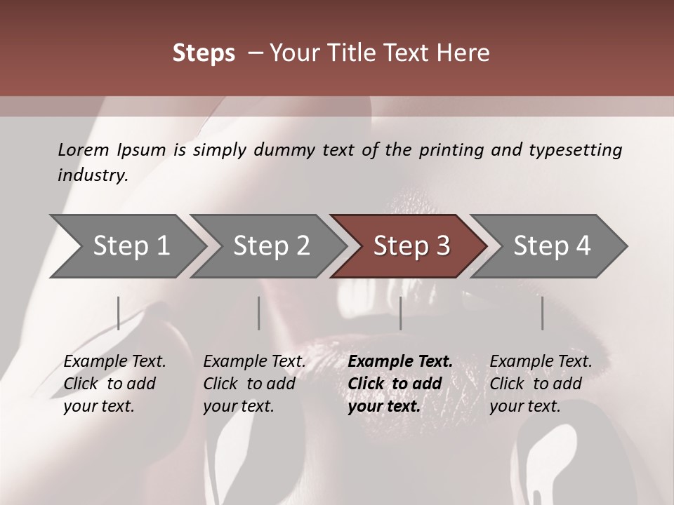 Close-Up Of Lips And Nails PowerPoint Template