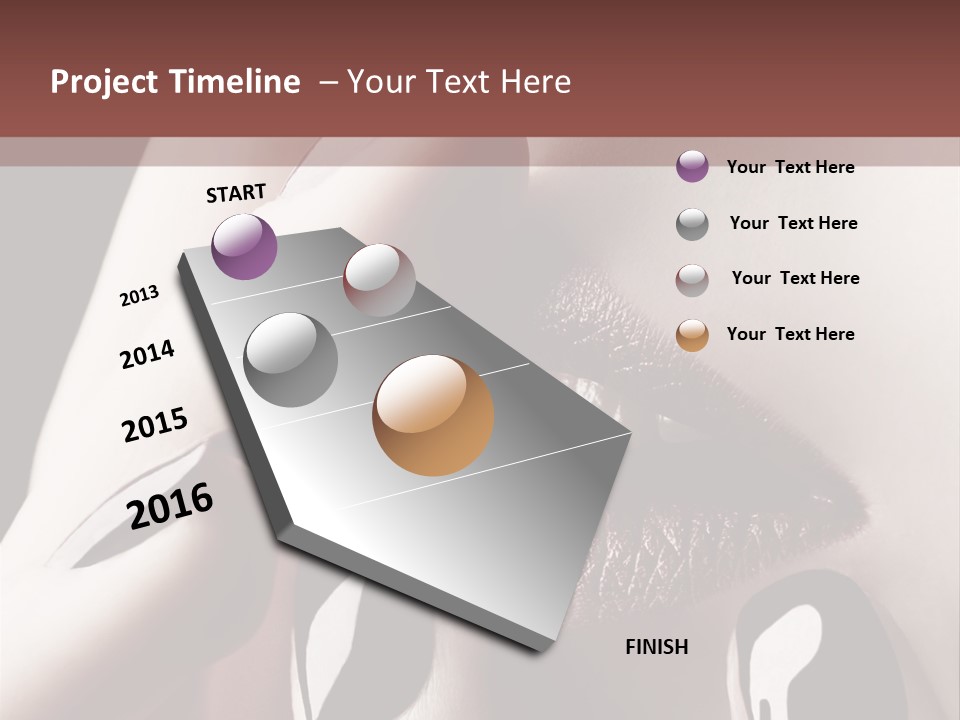 Close-Up Of Lips And Nails PowerPoint Template