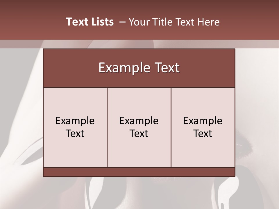 Close-Up Of Lips And Nails PowerPoint Template