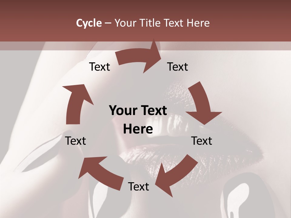Close-Up Of Lips And Nails PowerPoint Template