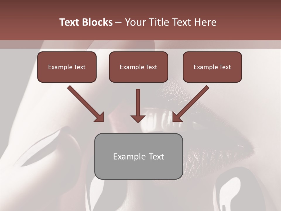 Close-Up Of Lips And Nails PowerPoint Template