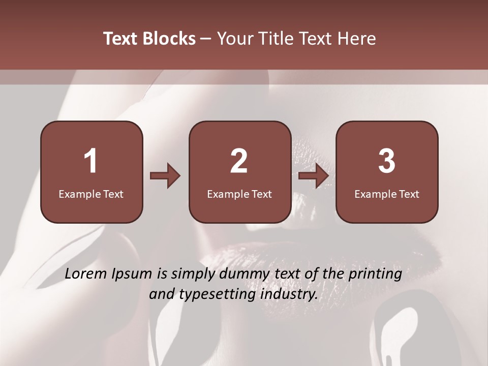 Close-Up Of Lips And Nails PowerPoint Template