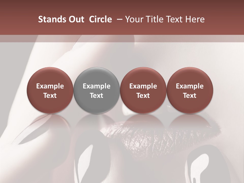 Close-Up Of Lips And Nails PowerPoint Template