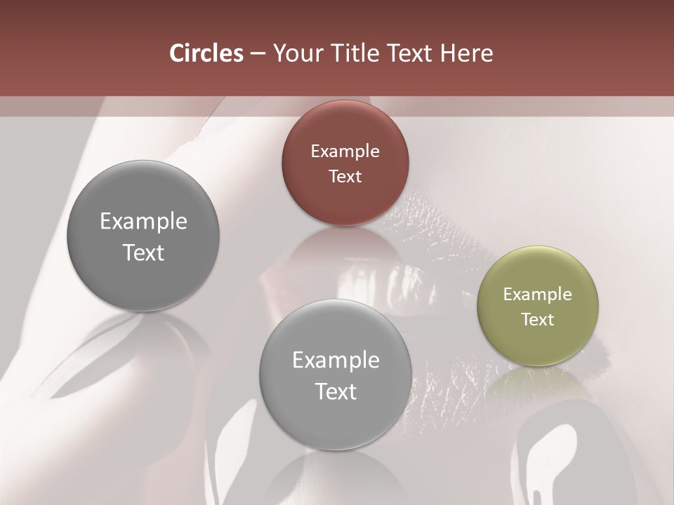 Close-Up Of Lips And Nails PowerPoint Template