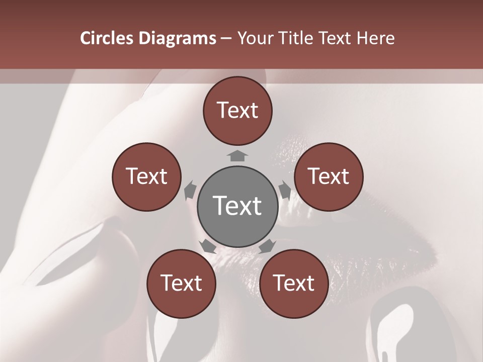 Close-Up Of Lips And Nails PowerPoint Template