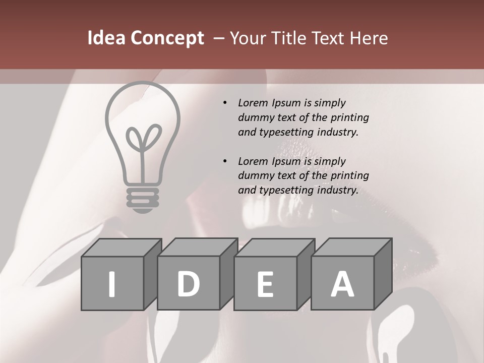 Close-Up Of Lips And Nails PowerPoint Template