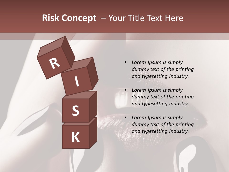 Close-Up Of Lips And Nails PowerPoint Template