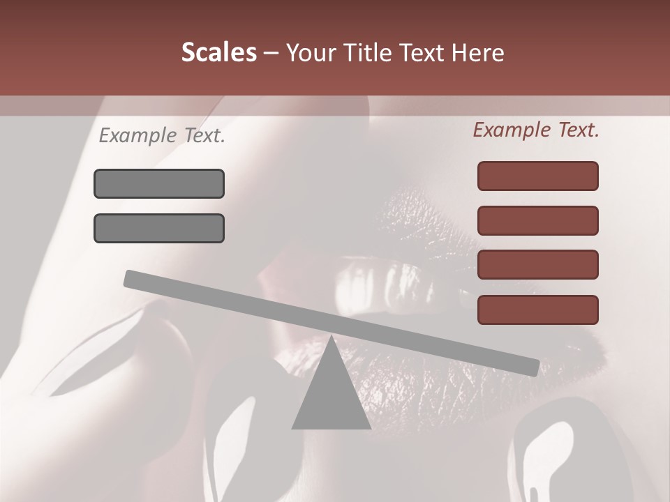 Close-Up Of Lips And Nails PowerPoint Template
