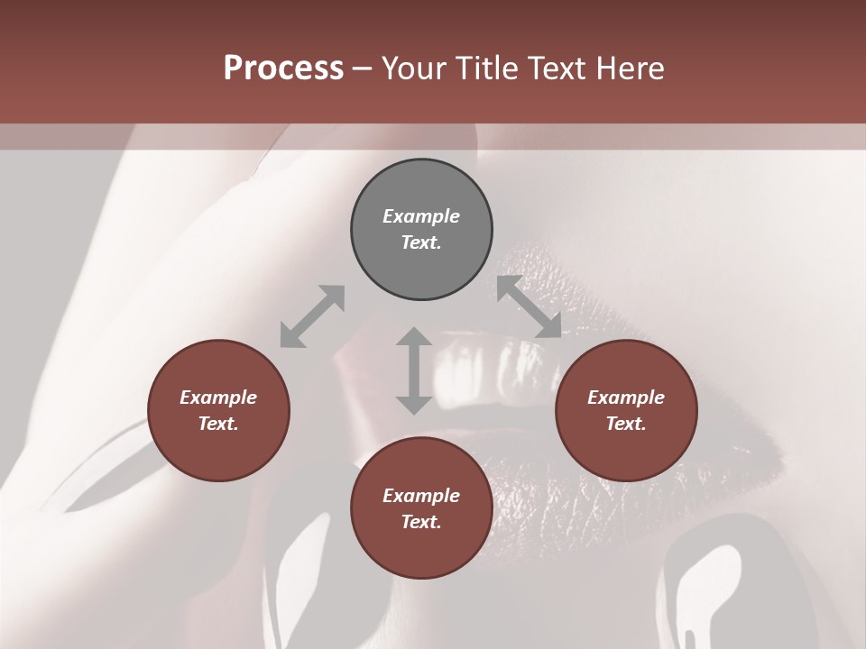 Close-Up Of Lips And Nails PowerPoint Template