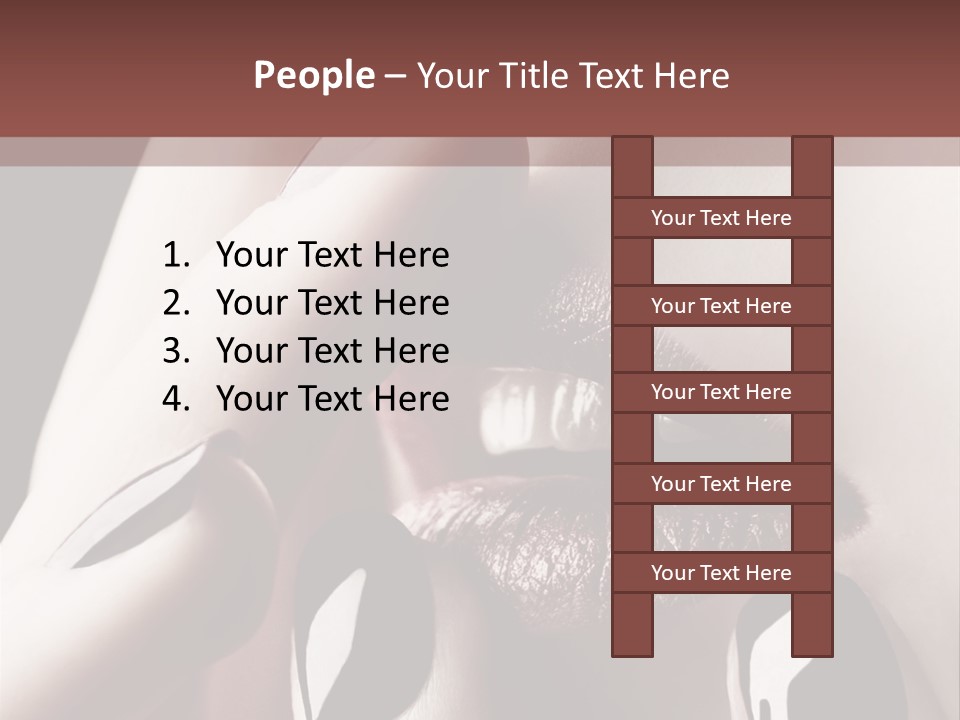 Close-Up Of Lips And Nails PowerPoint Template