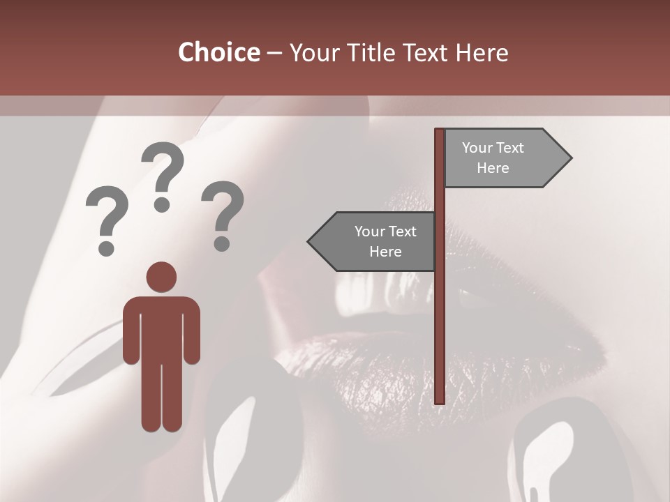 Close-Up Of Lips And Nails PowerPoint Template