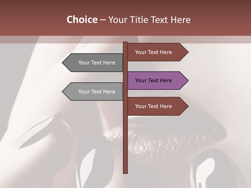 Close-Up Of Lips And Nails PowerPoint Template