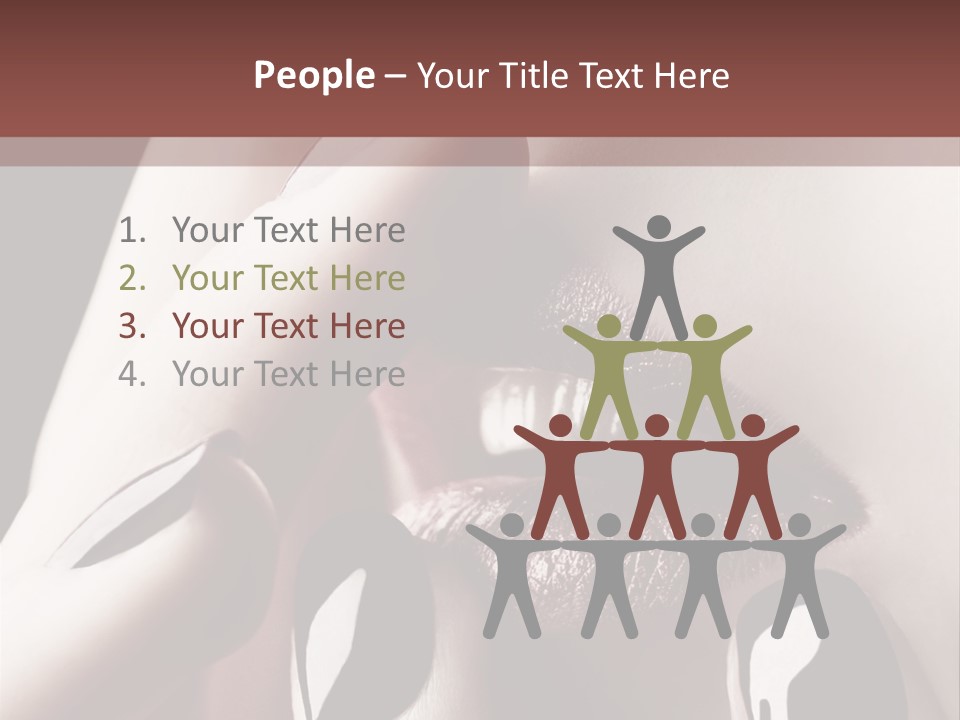 Close-Up Of Lips And Nails PowerPoint Template