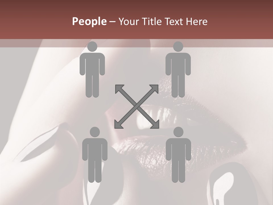 Close-Up Of Lips And Nails PowerPoint Template