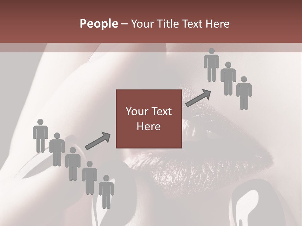 Close-Up Of Lips And Nails PowerPoint Template
