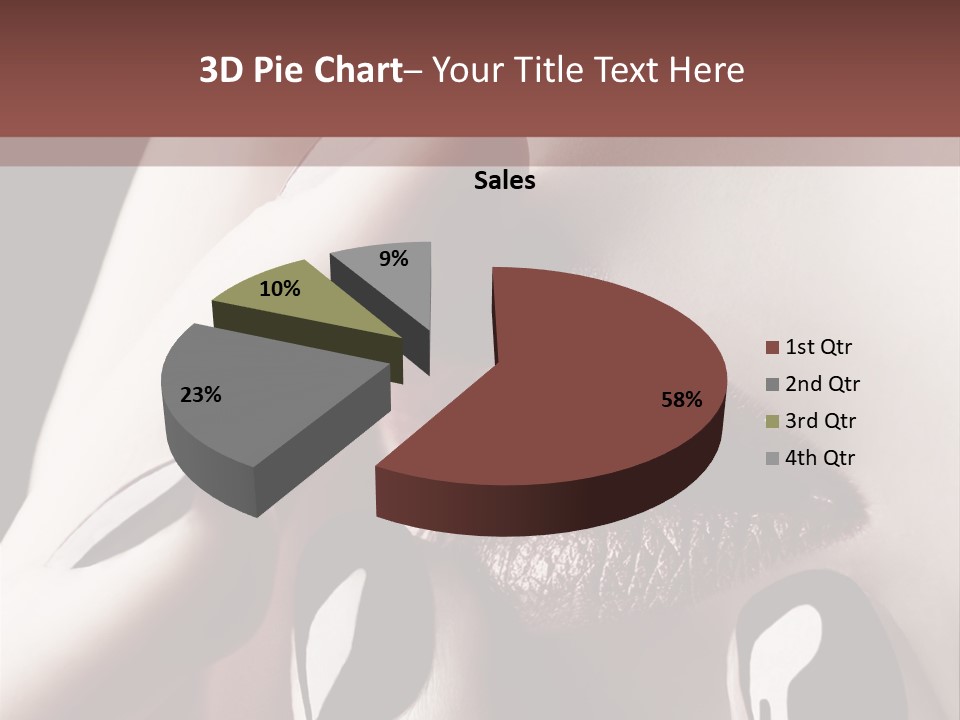 Close-Up Of Lips And Nails PowerPoint Template
