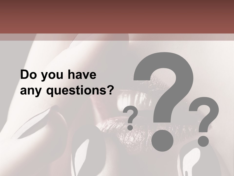 Close-Up Of Lips And Nails PowerPoint Template