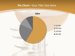 Champagne Coupe Glasses In A Row PowerPoint Template