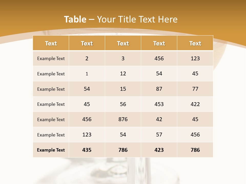 Champagne Coupe Glasses In A Row PowerPoint Template