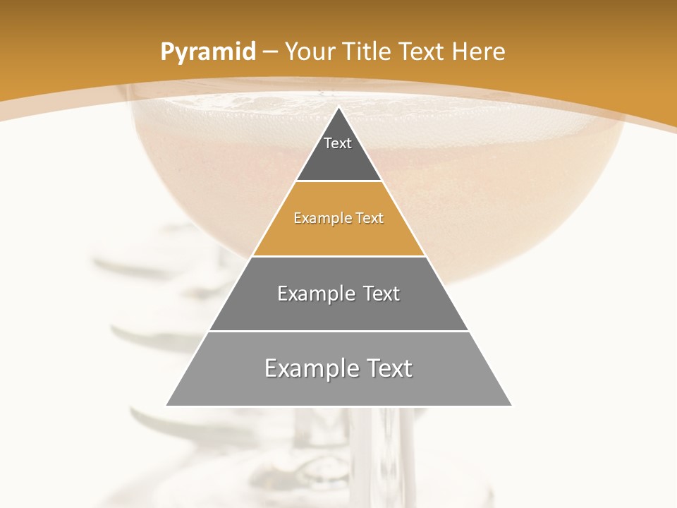 Champagne Coupe Glasses In A Row PowerPoint Template