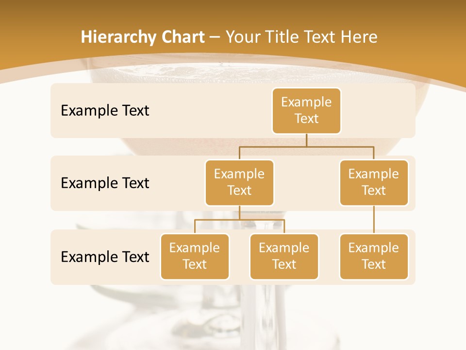Champagne Coupe Glasses In A Row PowerPoint Template