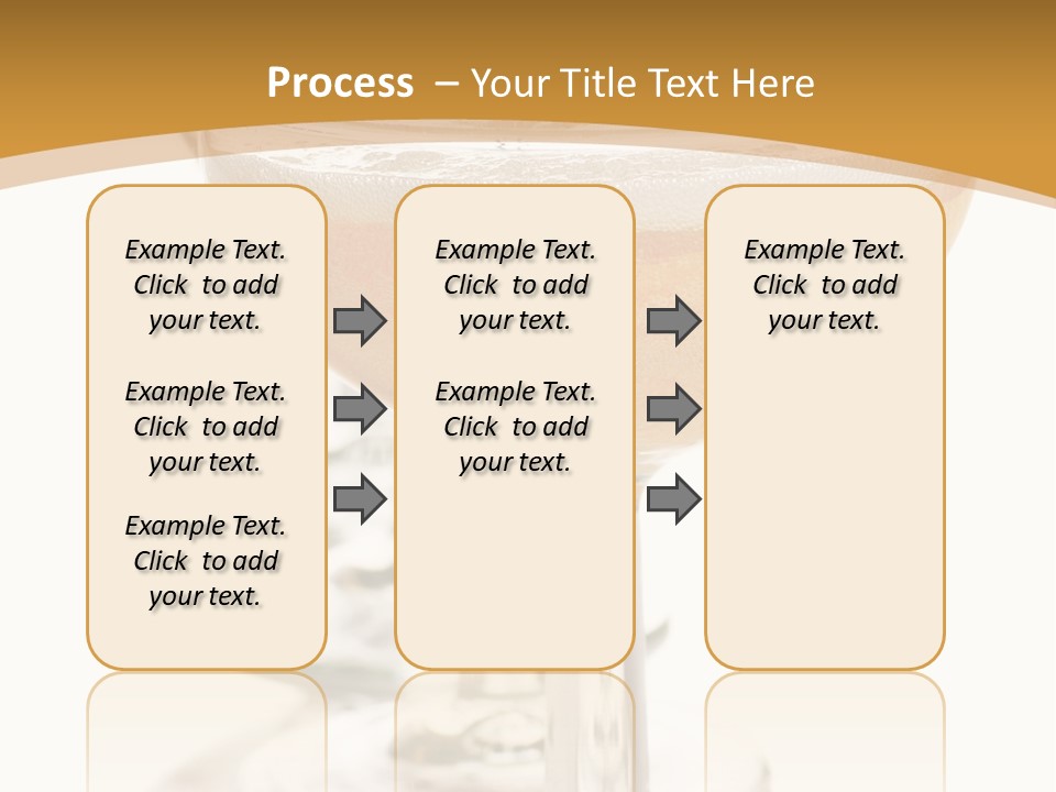 Champagne Coupe Glasses In A Row PowerPoint Template