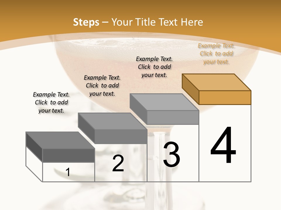 Champagne Coupe Glasses In A Row PowerPoint Template