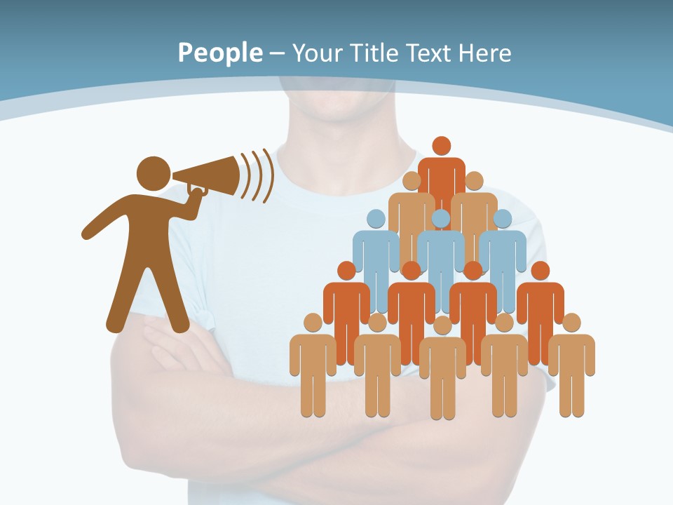 An Arguing Silhouette Crowd. Stock Vector Illustration: PowerPoint Template