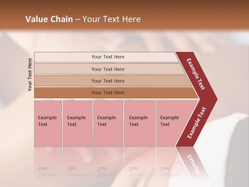 Background Perspective Of Red Roof Clay Tiles PowerPoint Template