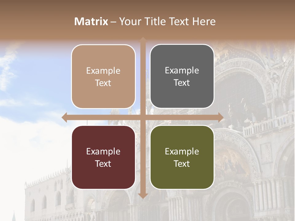 View Of Saint Mark Cathedral In Venice, Italy PowerPoint Template