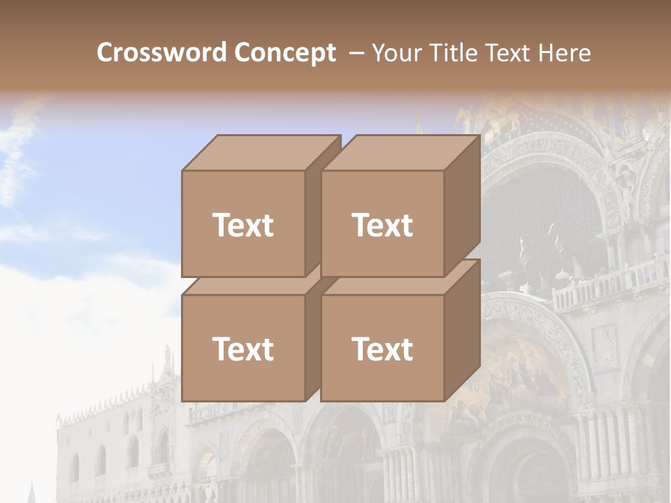 View Of Saint Mark Cathedral In Venice, Italy PowerPoint Template